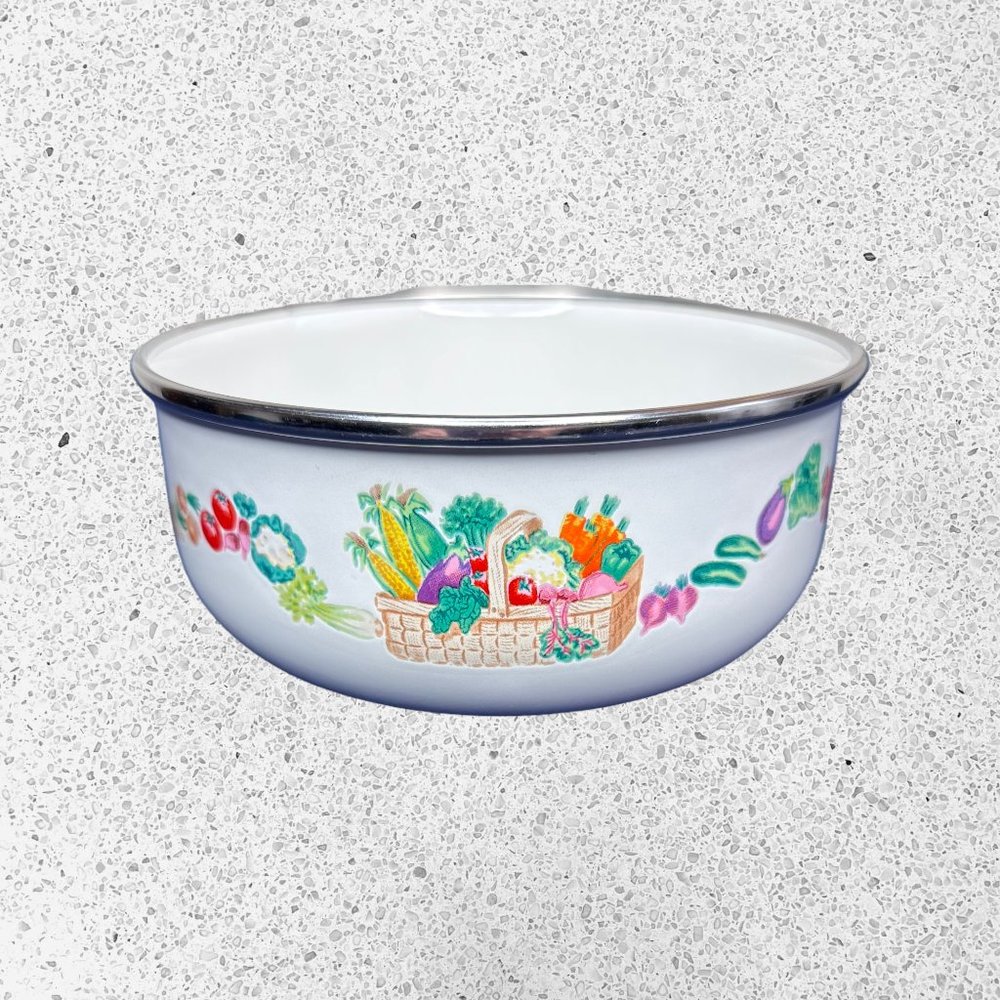Kobe Kitchen Metal Enamelware Fruit & Vegetable Basket